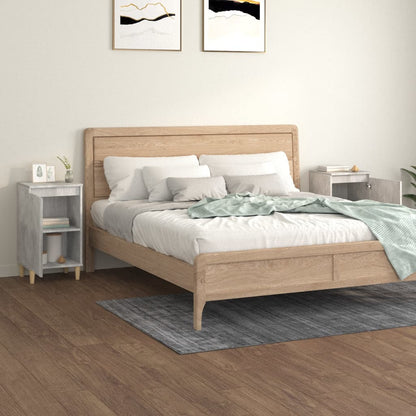 Comodini 2 pz Grigio Cemento 40x35x70 cm in Legno Multistrato - homemem39