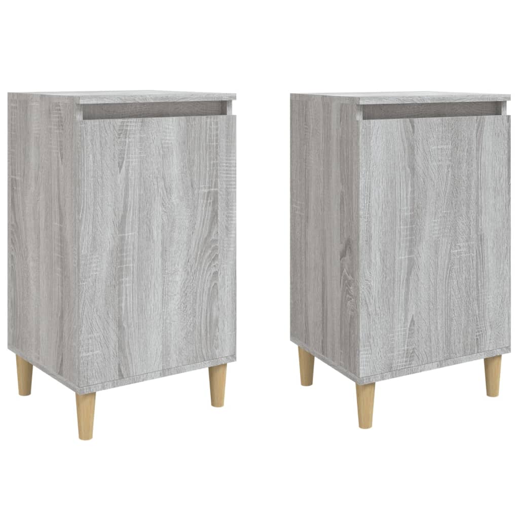 Comodini 2 pz Grigio Sonoma 40x35x70 cm in Legno Multistrato - homemem39
