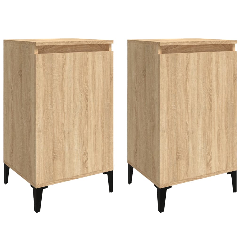 Comodini 2 pz Rovere Sonoma 40x35x70 cm in Legno Multistrato - homemem39