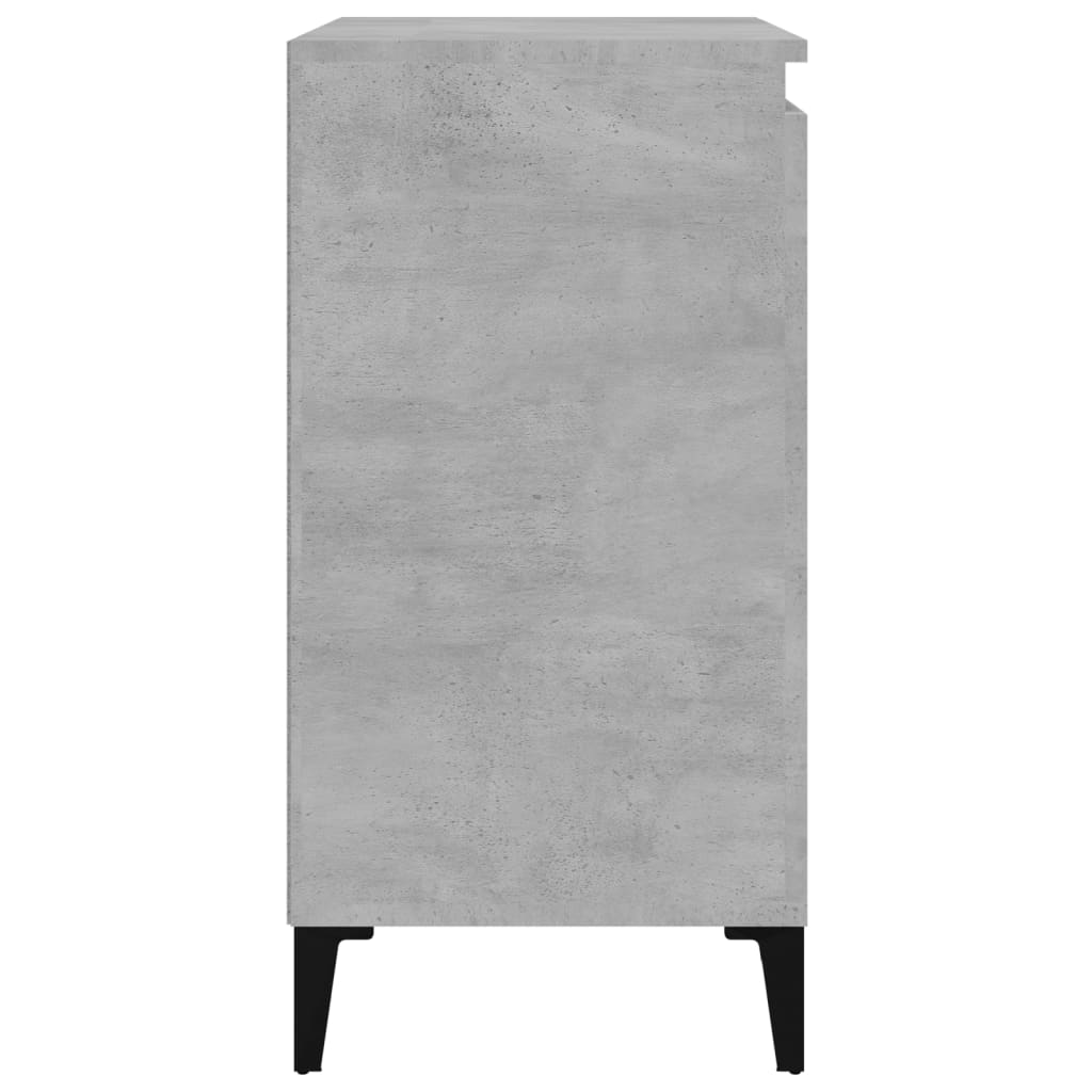 Comodino Grigio Cemento 40x35x70 cm in Legno Multistrato - homemem39