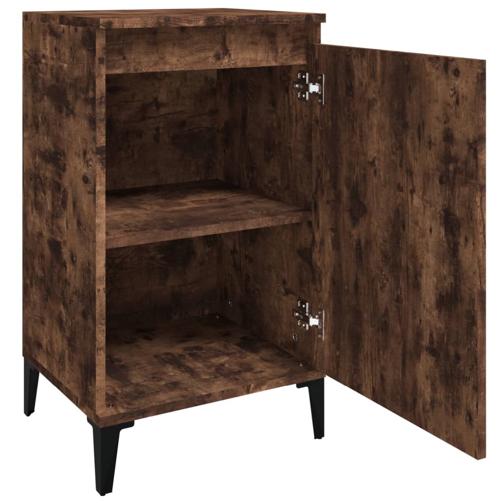 Comodino Rovere Fumo 40x35x70 cm Legno Multistrato - homemem39