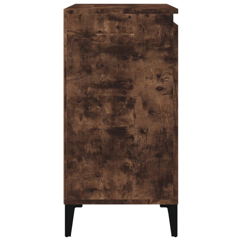 Comodino Rovere Fumo 40x35x70 cm Legno Multistrato - homemem39