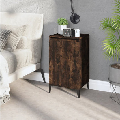 Comodino Rovere Fumo 40x35x70 cm Legno Multistrato - homemem39