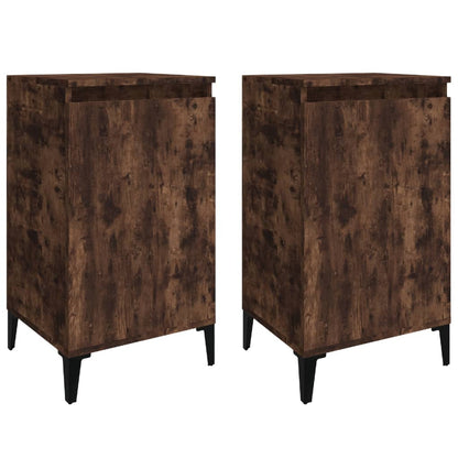 Comodini 2 pz Rovere Fumo 40x35x70 cm in Legno Multistrato - homemem39