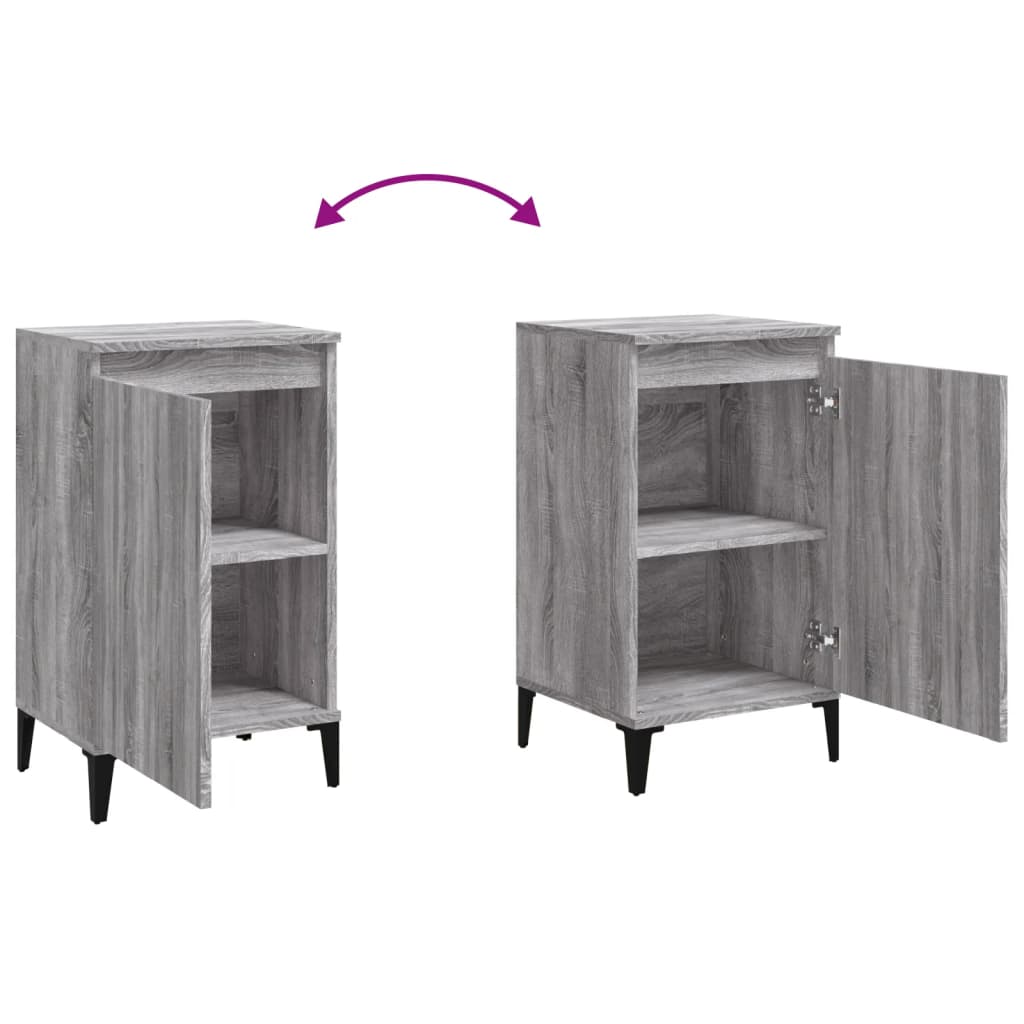 Comodino Grigio Sonoma 40x35x70 cm in Legno Multistrato - homemem39