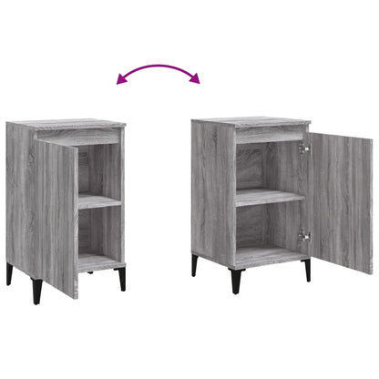 Comodino Grigio Sonoma 40x35x70 cm in Legno Multistrato - homemem39