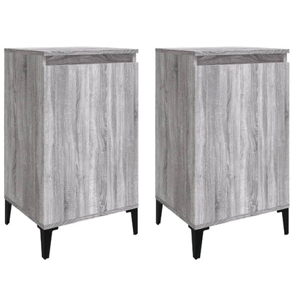 Comodini 2 pz Grigio Sonoma 40x35x70 cm in Legno Multistrato - homemem39