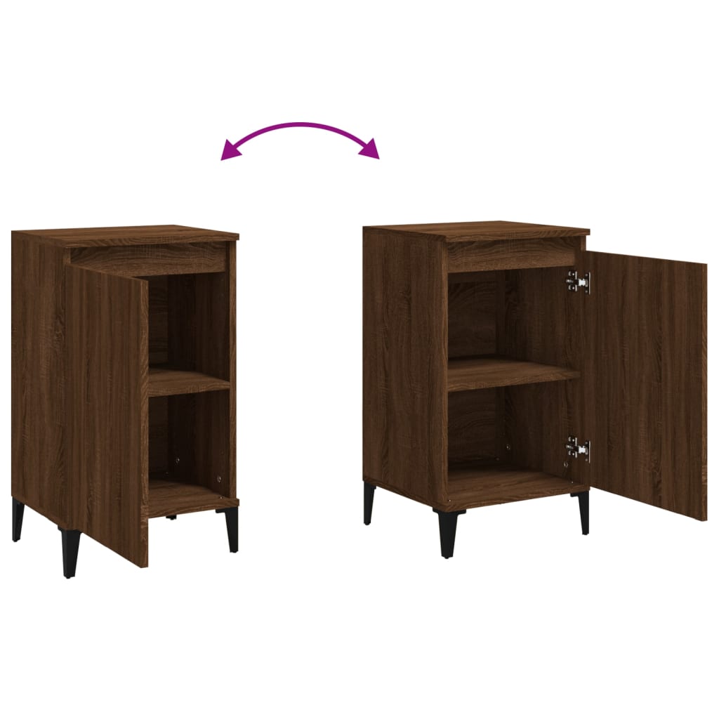 Comodini 2 pz Rovere Marrone 40x35x70 cm in Legno Multistrato - homemem39