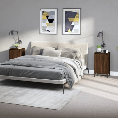 Comodini 2 pz Rovere Marrone 40x35x70 cm in Legno Multistrato - homemem39