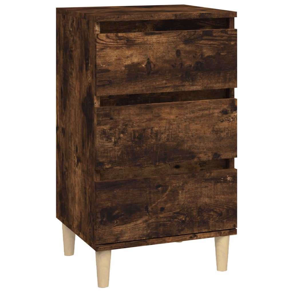 Comodino Rovere Fumo 40x35x70 cm Legno Multistrato - homemem39