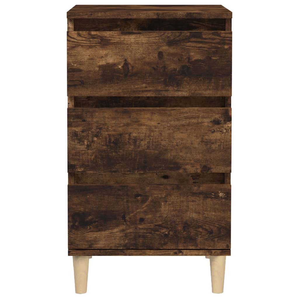Comodino Rovere Fumo 40x35x70 cm Legno Multistrato - homemem39