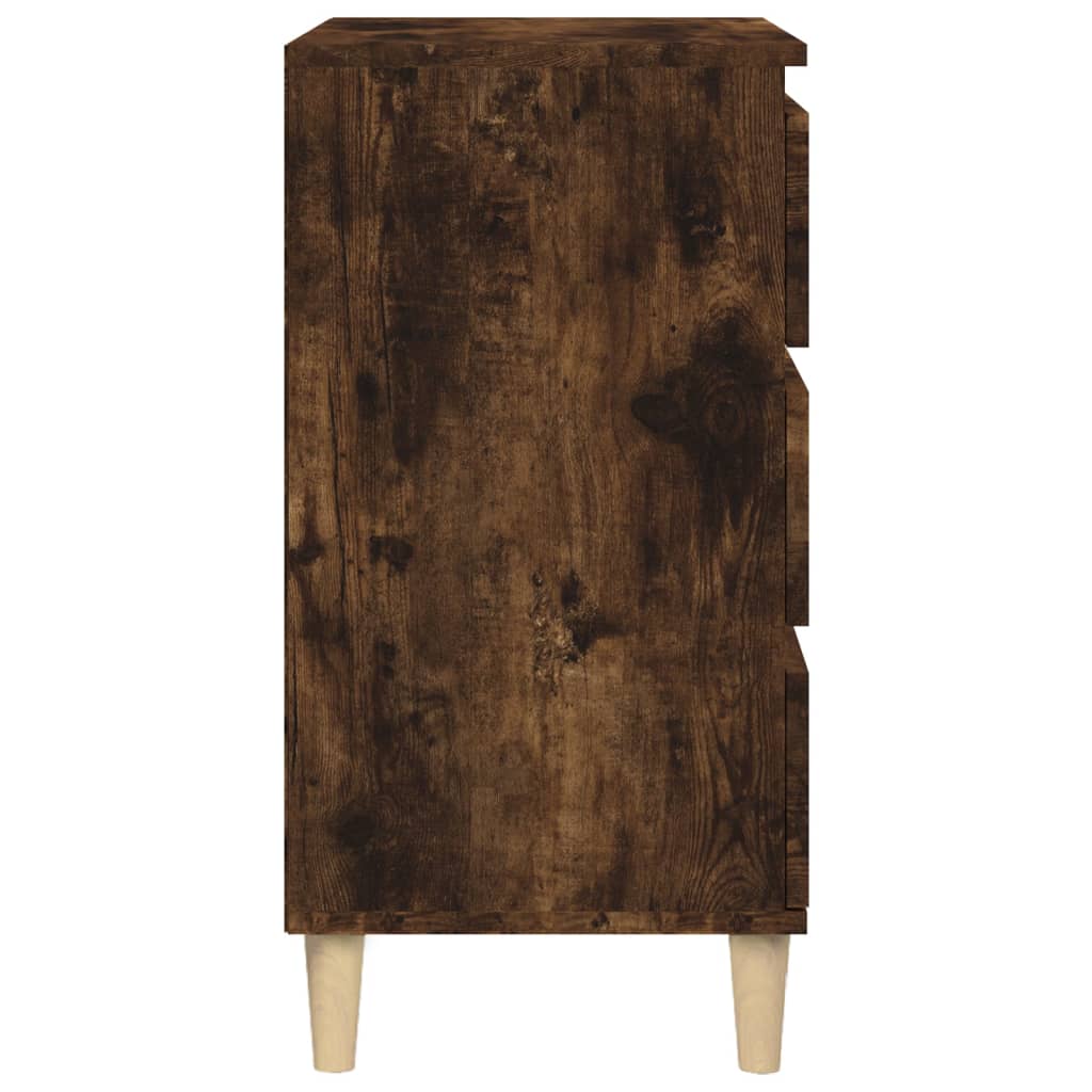 Comodino Rovere Fumo 40x35x70 cm Legno Multistrato - homemem39