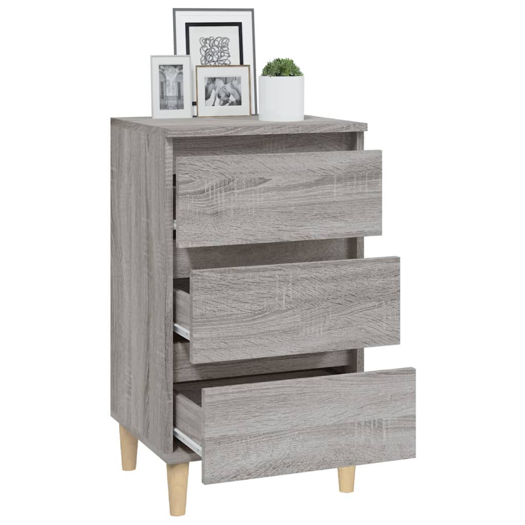 Comodino Grigio Sonoma 40x35x70 cm in Legno Multistrato - homemem39