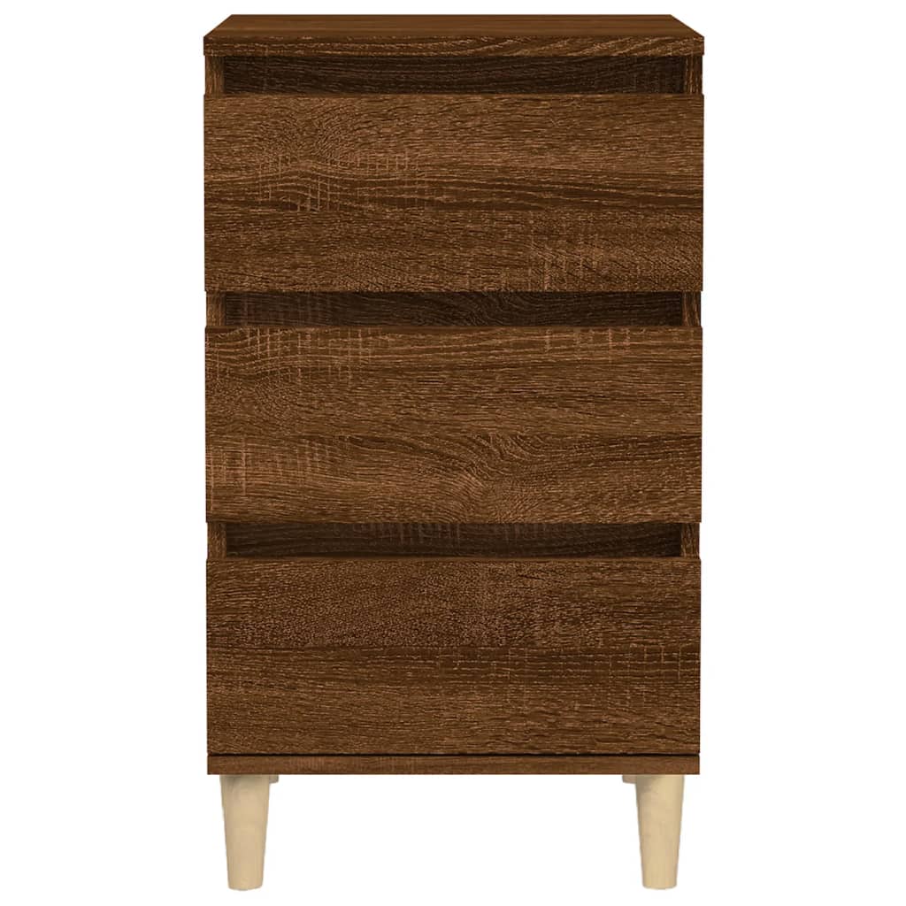 Comodino Rovere Marrone 40x35x70 cm in Legno Multistrato - homemem39