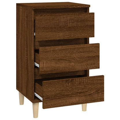 Comodino Rovere Marrone 40x35x70 cm in Legno Multistrato - homemem39