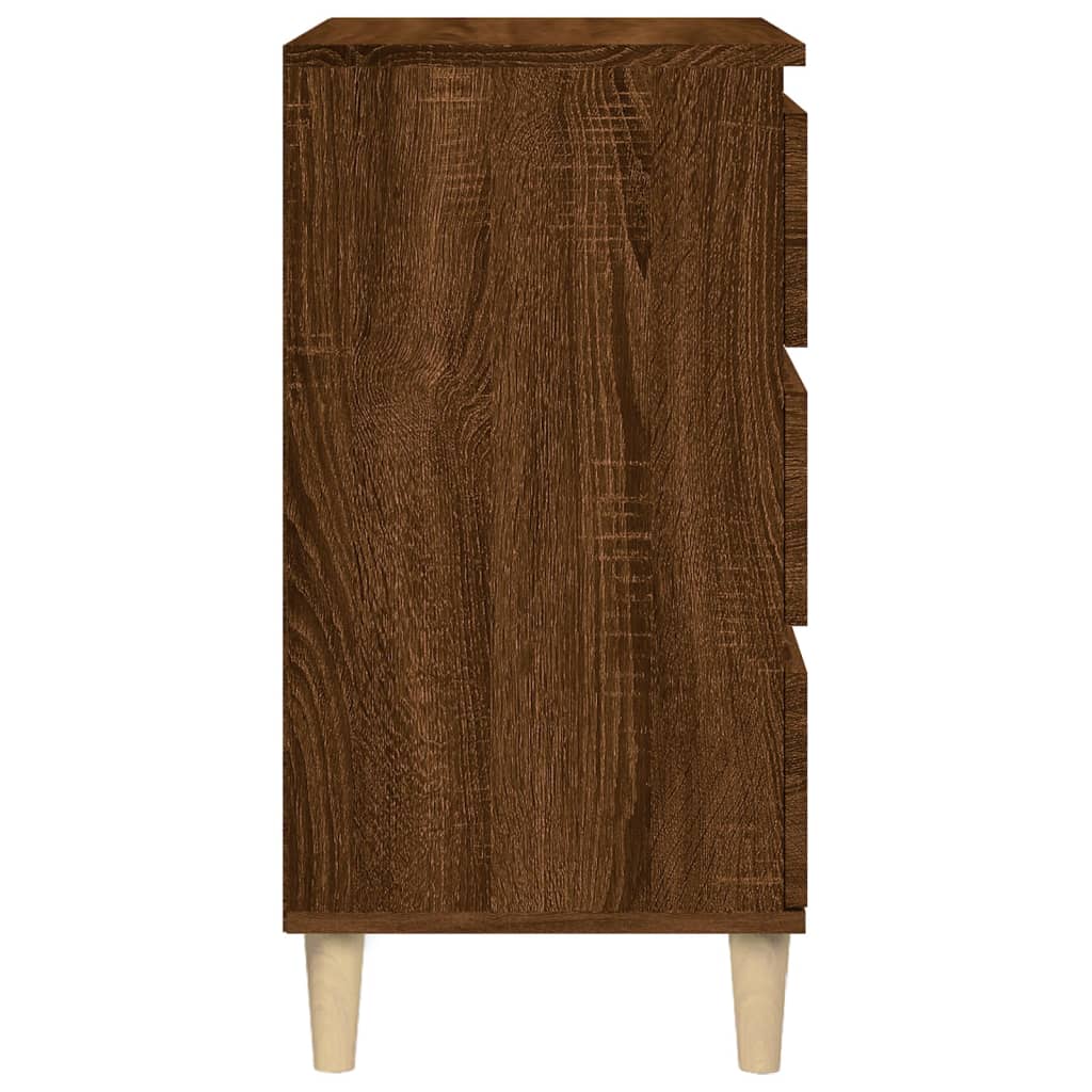 Comodino Rovere Marrone 40x35x70 cm in Legno Multistrato - homemem39