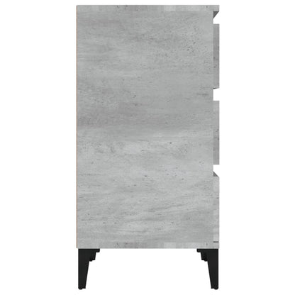 Comodino Grigio Cemento 40x35x70 cm in Legno Multistrato - homemem39