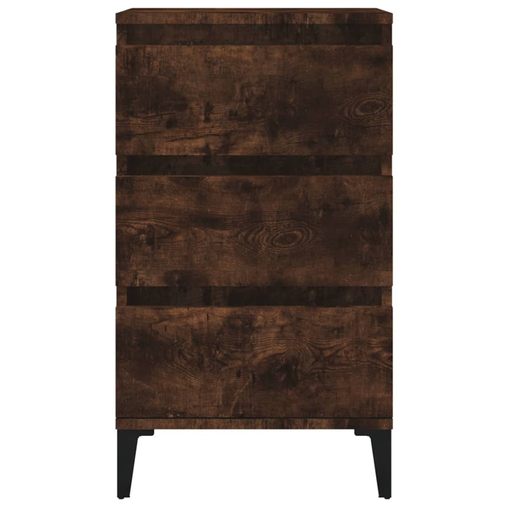 Comodino Rovere Fumo 40x35x70 cm Legno Multistrato - homemem39