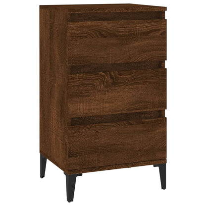 Comodino Rovere Marrone 40x35x70 cm in Legno Multistrato - homemem39