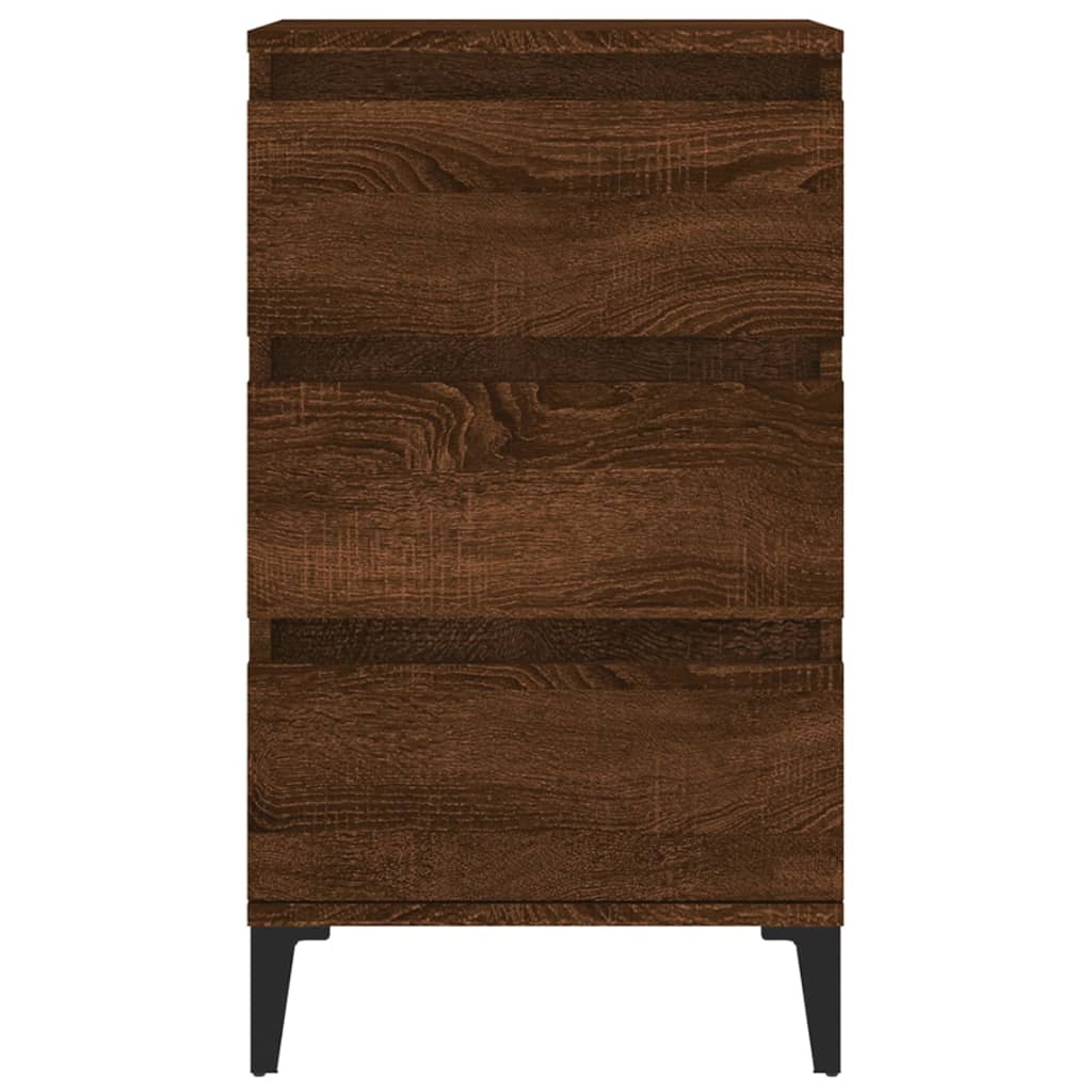 Comodino Rovere Marrone 40x35x70 cm in Legno Multistrato - homemem39