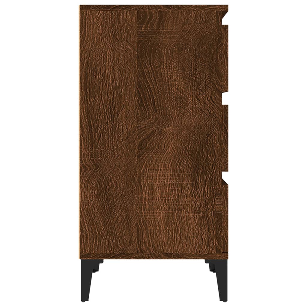 Comodino Rovere Marrone 40x35x70 cm in Legno Multistrato - homemem39