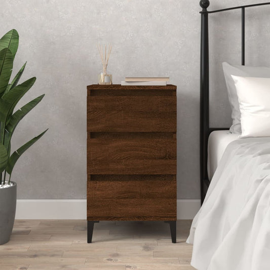 Comodino Rovere Marrone 40x35x70 cm in Legno Multistrato - homemem39