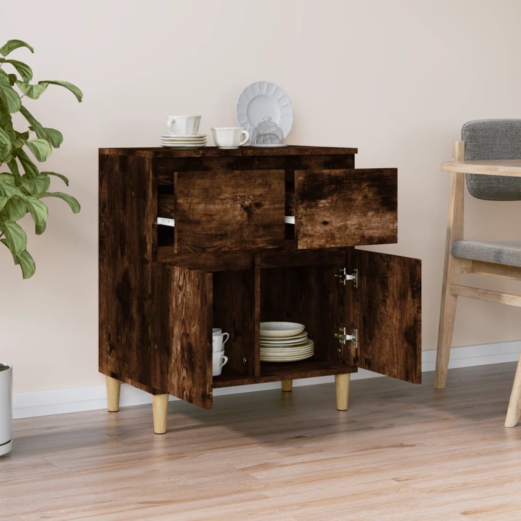 Credenza Rovere Fumo 60x35x70 cm in Legno Multistrato - homemem39
