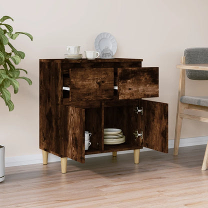 Credenza Rovere Fumo 60x35x70 cm in Legno Multistrato - homemem39