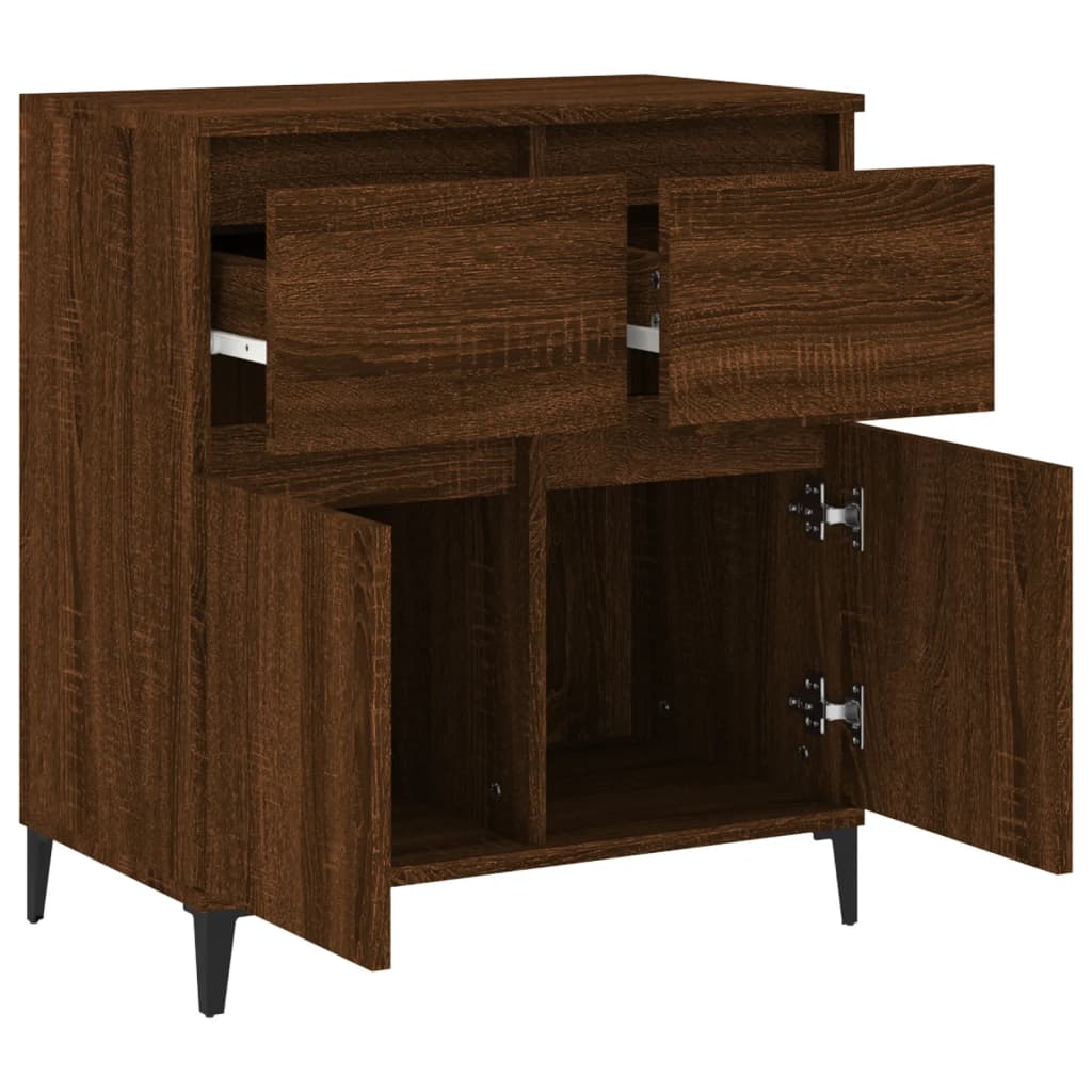 Credenza Rovere Marrone 60x35x70 cm in Legno Multistrato - homemem39