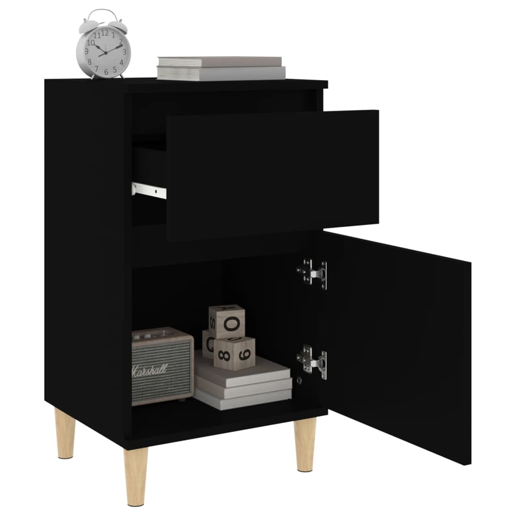 Comodino Nero 40x35x70 cm - homemem39