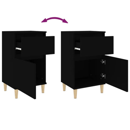 Comodino Nero 40x35x70 cm - homemem39