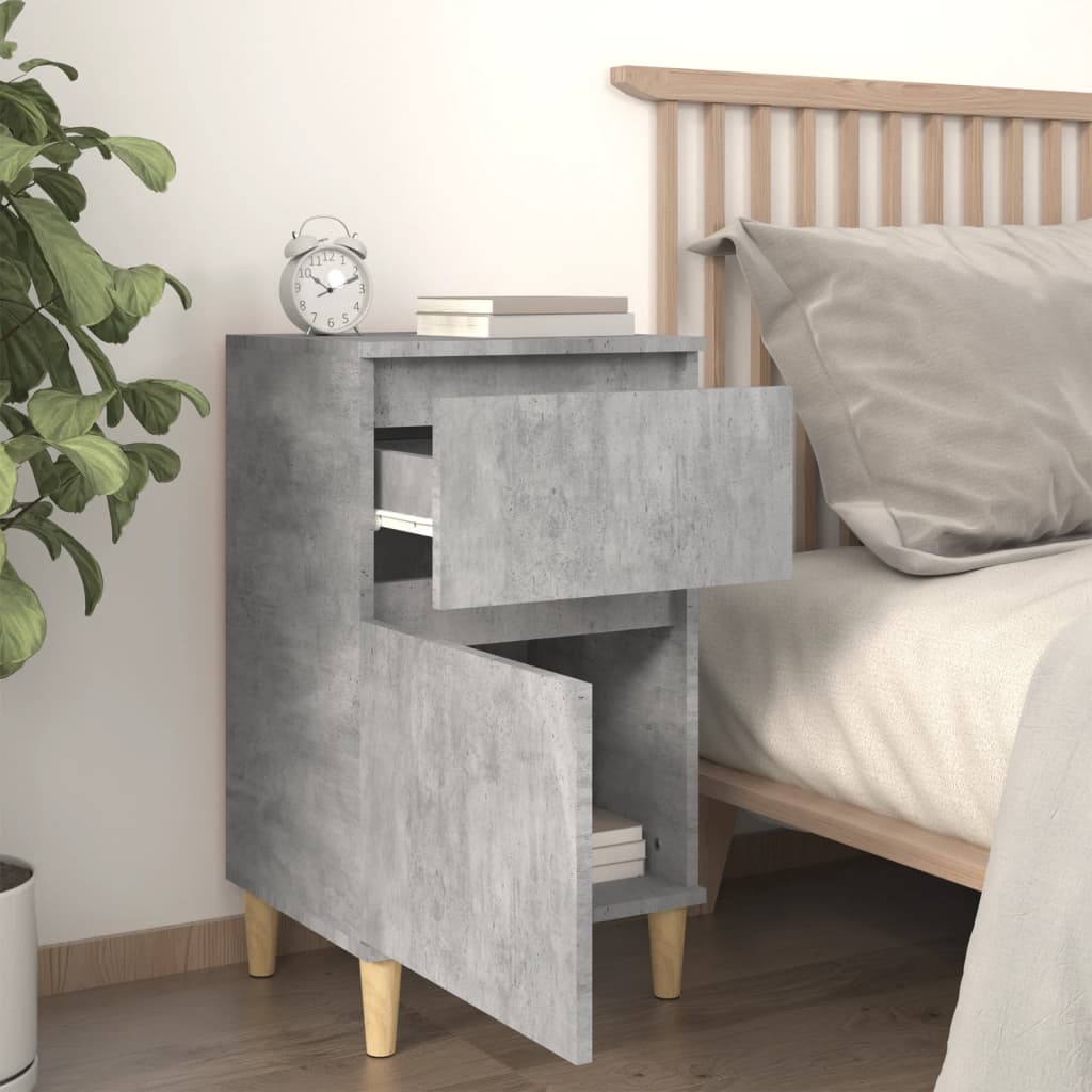 Comodini 2 pz Grigio Cemento 40x35x70 cm - homemem39
