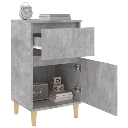 Comodini 2 pz Grigio Cemento 40x35x70 cm - homemem39