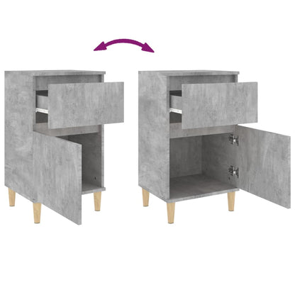 Comodini 2 pz Grigio Cemento 40x35x70 cm - homemem39