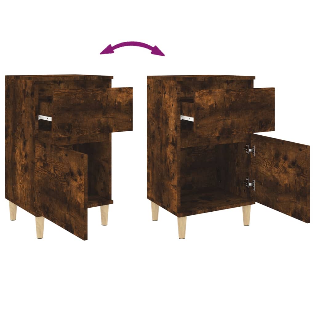 Comodino Rovere Fumo 40x35x70 cm - homemem39