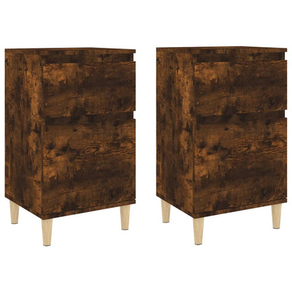 Comodini 2pz Rovere Fumo 40x35x70 cm - homemem39