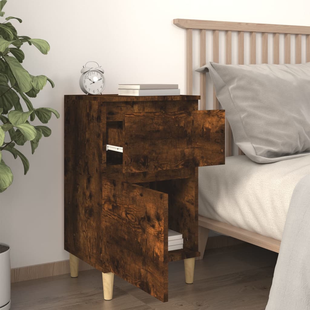 Comodini 2pz Rovere Fumo 40x35x70 cm - homemem39