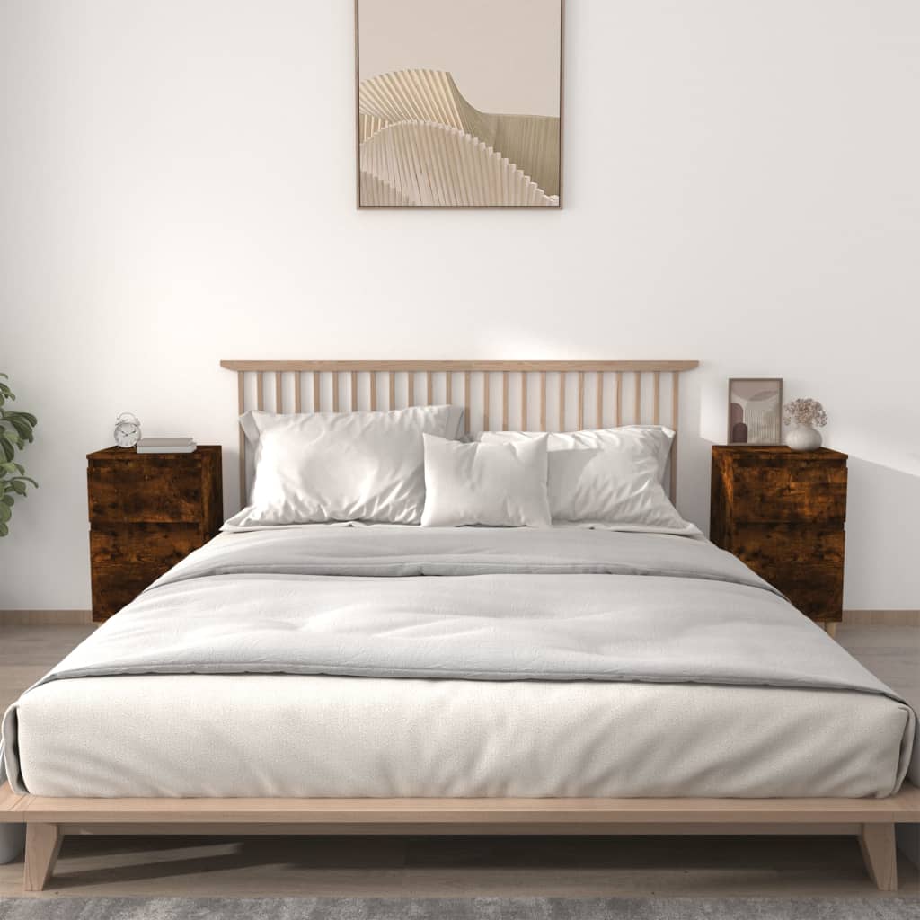 Comodini 2pz Rovere Fumo 40x35x70 cm - homemem39