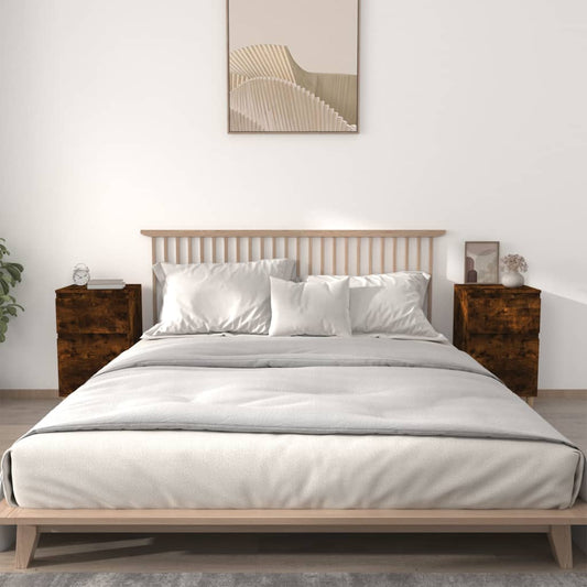 Comodini 2pz Rovere Fumo 40x35x70 cm - homemem39