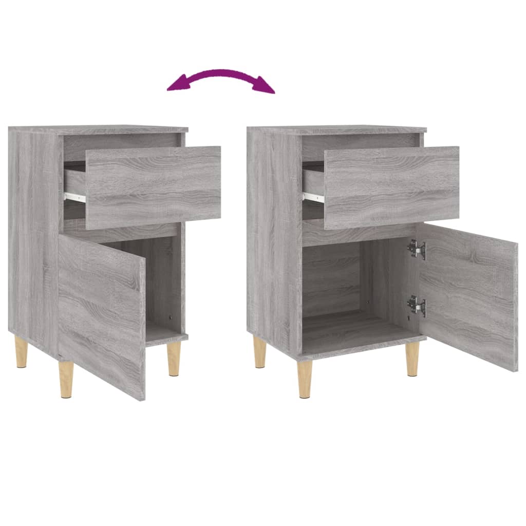 Comodini 2 pz Grigio Sonoma 40x35x70 cm - homemem39