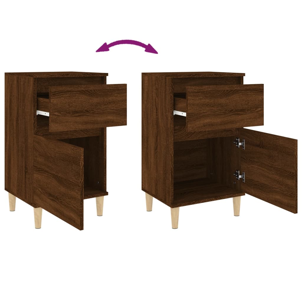 Comodino Rovere Marrone 40x35x70 cm - homemem39