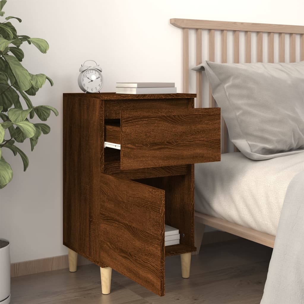 Comodini 2pz Rovere Marrone 40x35x70 cm - homemem39