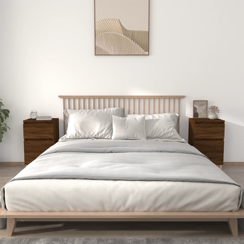 Comodini 2pz Rovere Marrone 40x35x70 cm - homemem39