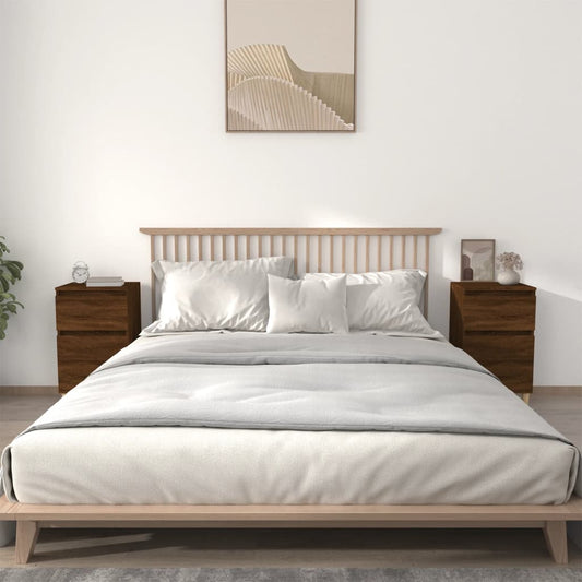 Comodini 2pz Rovere Marrone 40x35x70 cm - homemem39