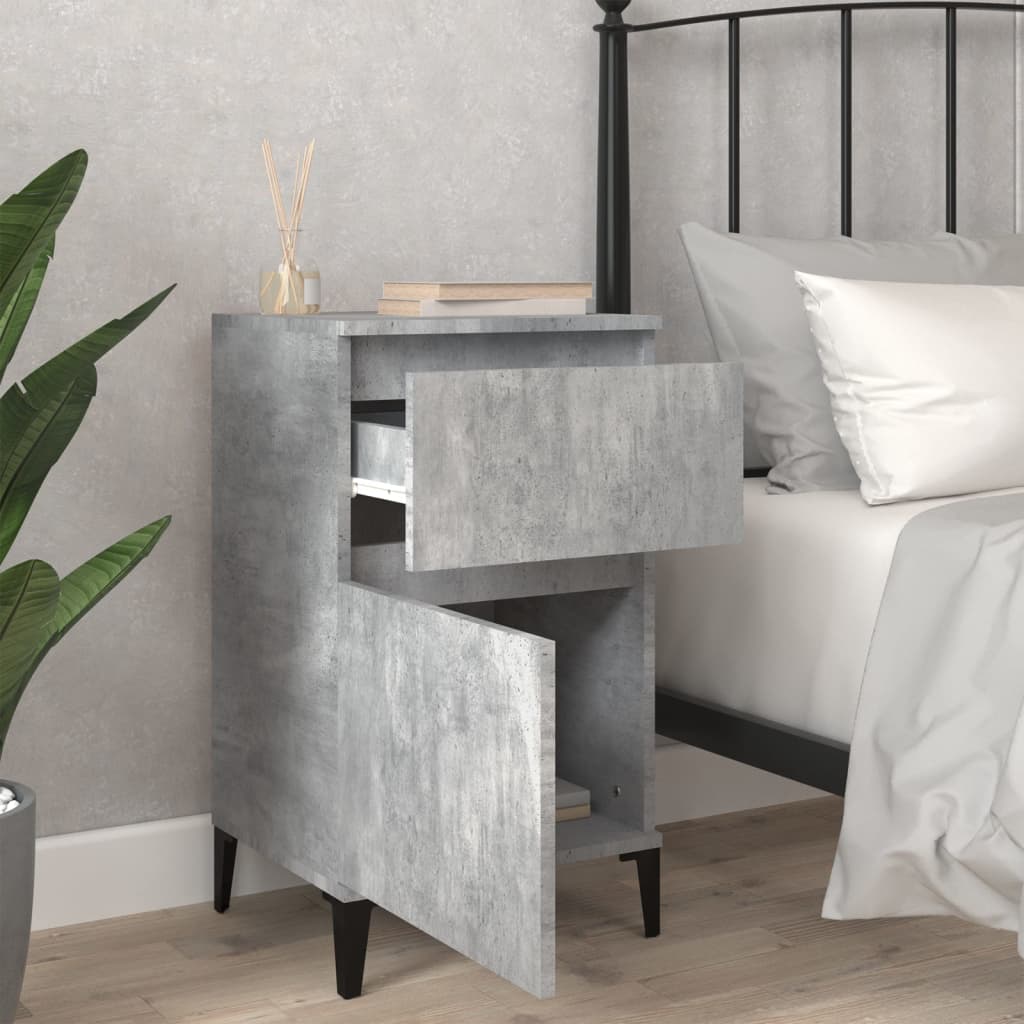 Comodini 2 pz Grigio Cemento 40x35x70 cm - homemem39