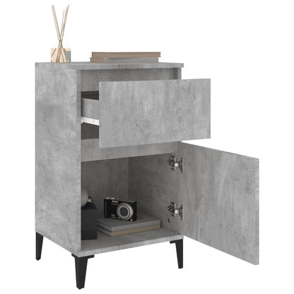 Comodini 2 pz Grigio Cemento 40x35x70 cm - homemem39