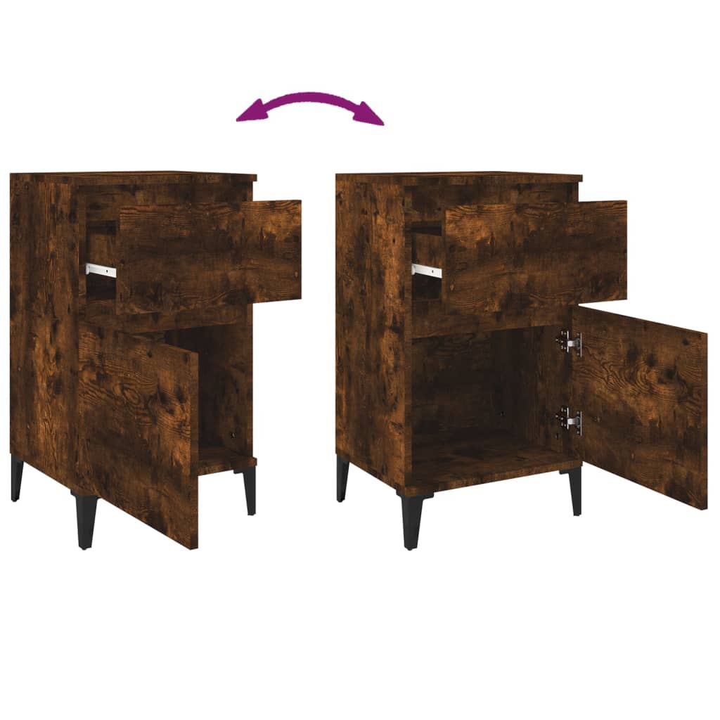 Comodino Rovere Fumo 40x35x70 cm - homemem39