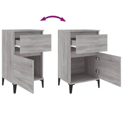 Comodino Grigio Sonoma 40x35x70 cm - homemem39
