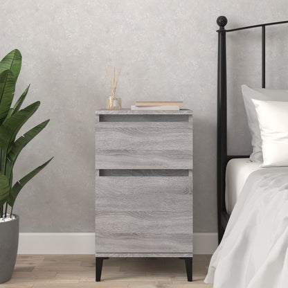 Comodino Grigio Sonoma 40x35x70 cm - homemem39
