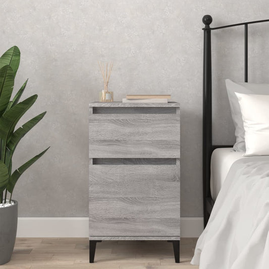 Comodino Grigio Sonoma 40x35x70 cm - homemem39